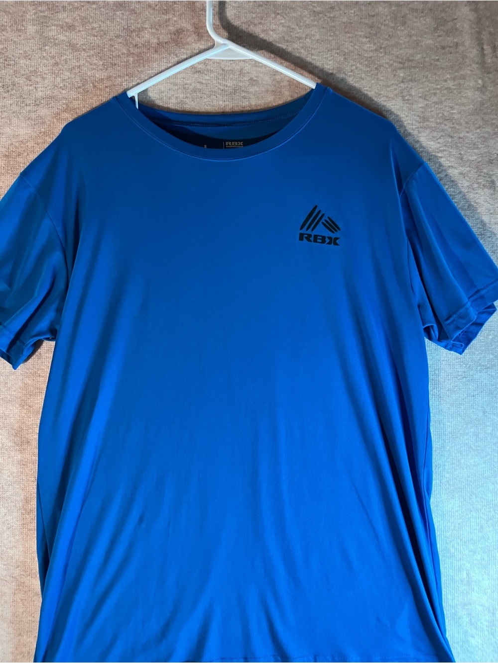RBX Men’s Short Sleeve Performance Tee in Blue with Black Logo